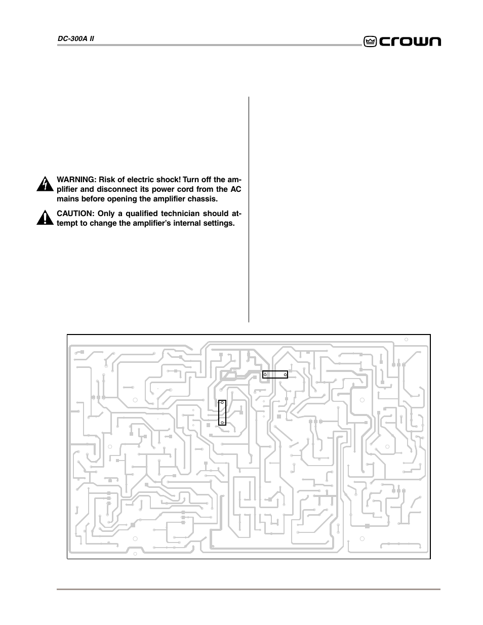 7 internal settings | Crown Audio DC-300AII User Manual | Page 23 / 25