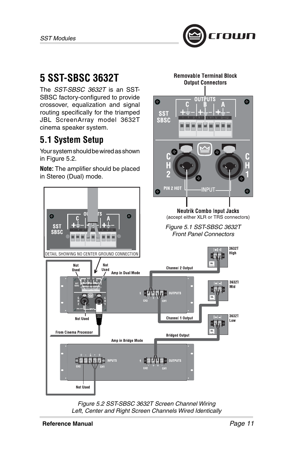 1 system setup | Crown Audio SST Modules User Manual | Page 11 / 19