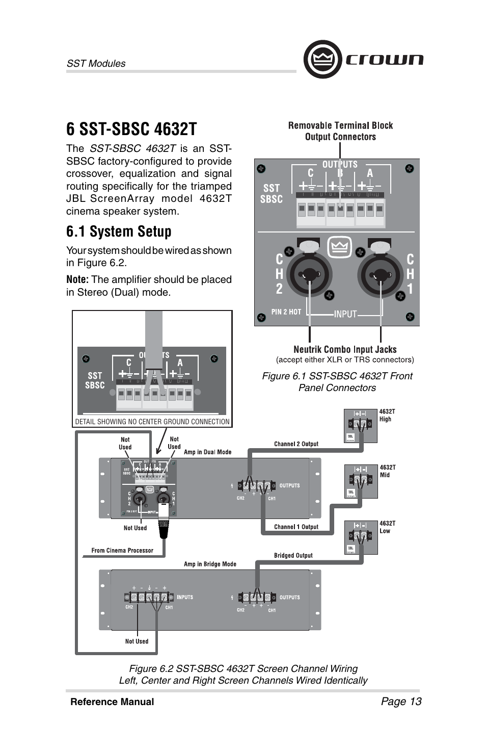 1 system setup | Crown Audio SST Modules User Manual | Page 13 / 19