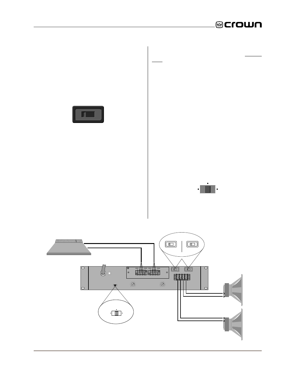 Dual 8/4 ohm mode (both channels), Fig. 3.4 wiring for dual 8/4 ohm mode, Bridge mono dual parallel mono | Crown Audio Com-Tech "00 Series" User Manual | Page 13 / 49