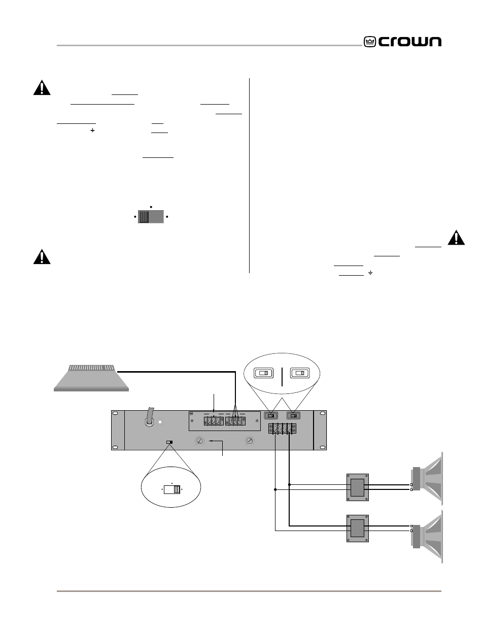 Bridge mono dual parallel mono | Crown Audio Com-Tech "00 Series" User Manual | Page 15 / 49