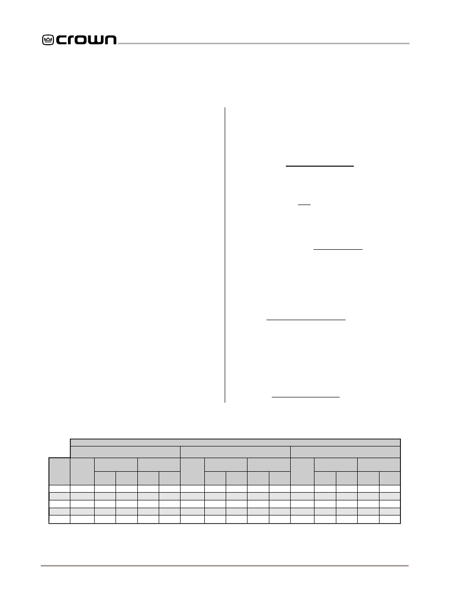 7 ac power draw and thermal dissipation, Com-tech 200 | Crown Audio Com-Tech "00 Series" User Manual | Page 42 / 49