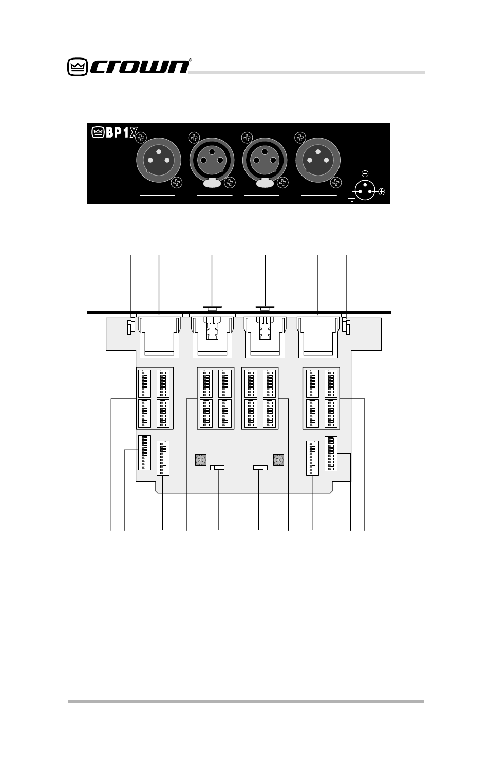 Gf d a i, Page 4 p.i.p.–bp1x & p.i.p.–bp1c, Bypass norm bypass norm ch1 ch2 ch1 ch2 | Crown Audio P.I.P.-BP1 User Manual | Page 4 / 26
