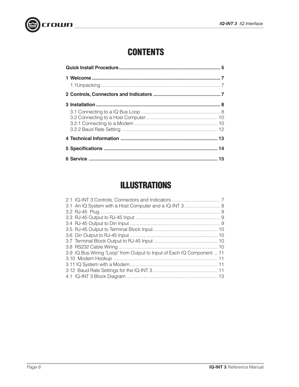 Crown Audio IQ-INT3 User Manual | Page 6 / 16