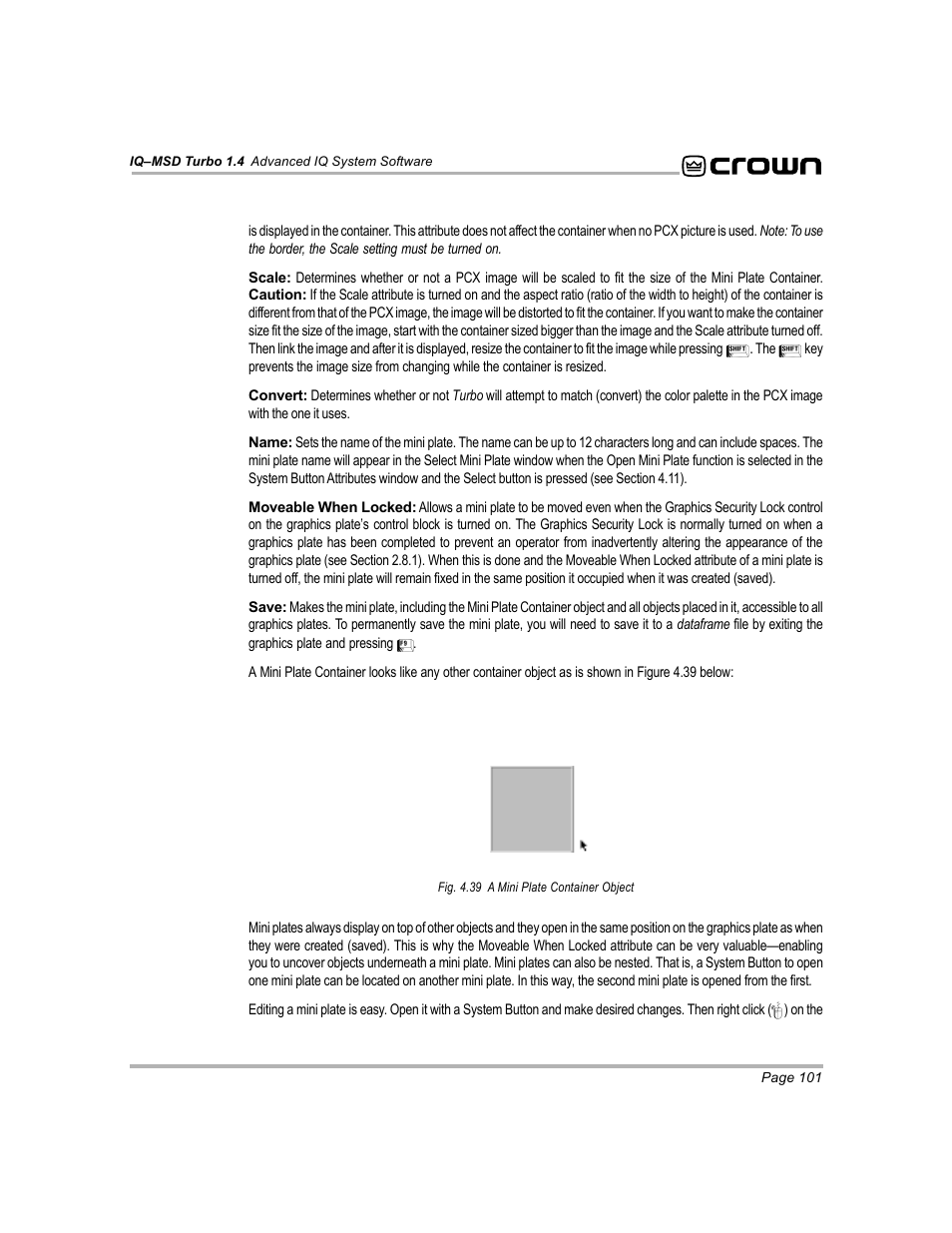 Crown Audio IQ-MSD Turbo Software User Manual | Page 101 / 222