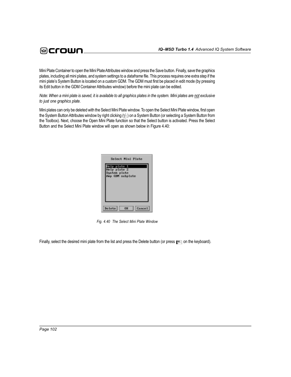 Crown Audio IQ-MSD Turbo Software User Manual | Page 102 / 222
