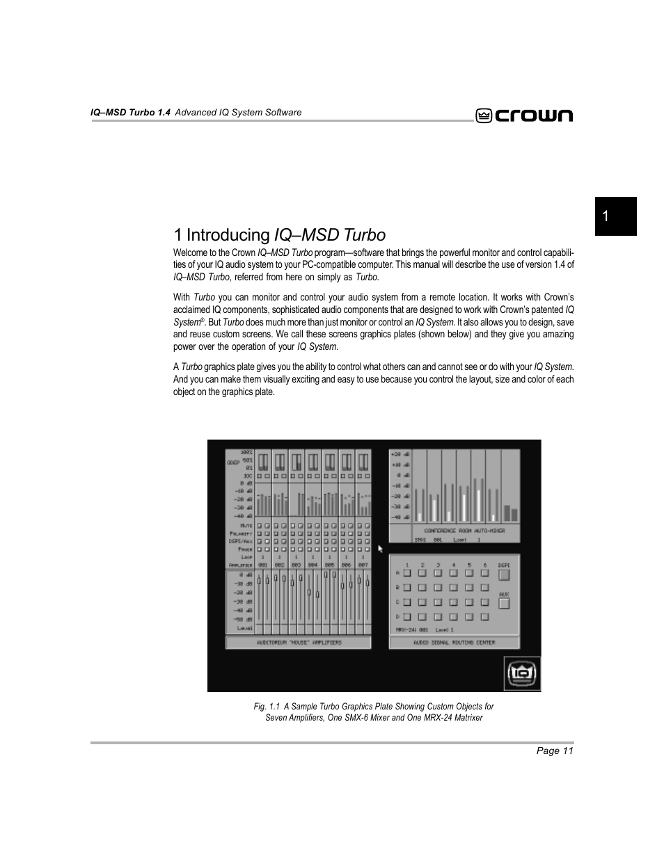 Crown Audio IQ-MSD Turbo Software User Manual | Page 11 / 222