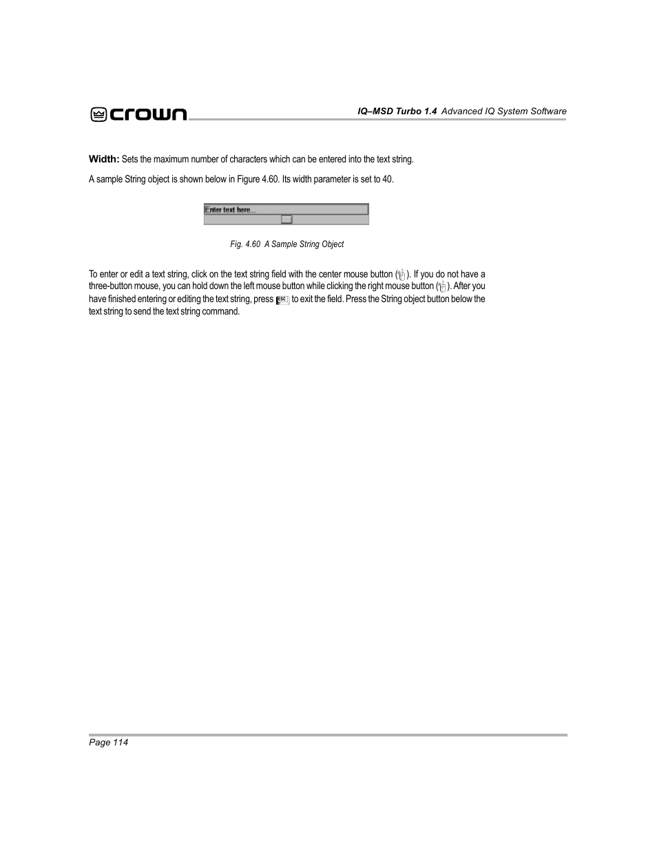 Crown Audio IQ-MSD Turbo Software User Manual | Page 114 / 222