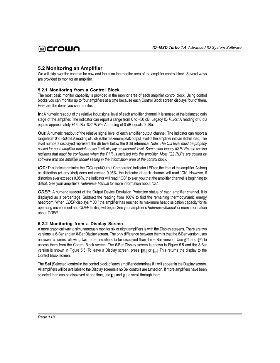 Crown Audio IQ-MSD Turbo Software User Manual | Page 118 / 222