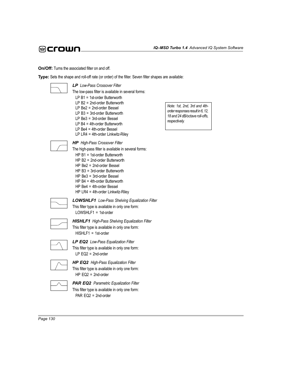 Crown Audio IQ-MSD Turbo Software User Manual | Page 130 / 222