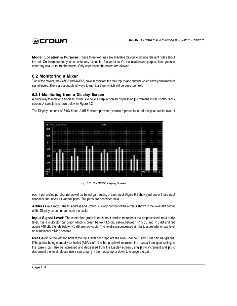 Crown Audio IQ-MSD Turbo Software User Manual | Page 134 / 222