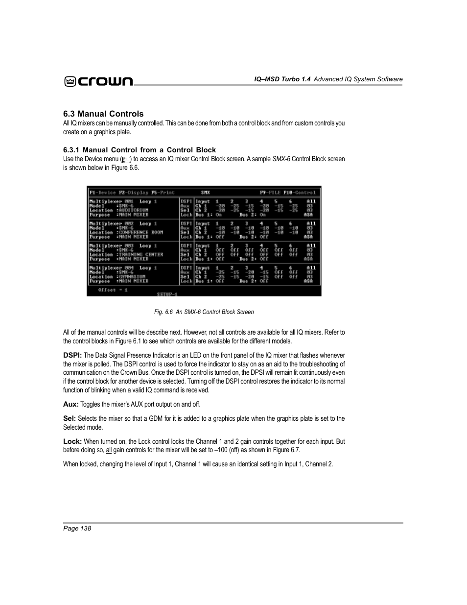 Crown Audio IQ-MSD Turbo Software User Manual | Page 138 / 222