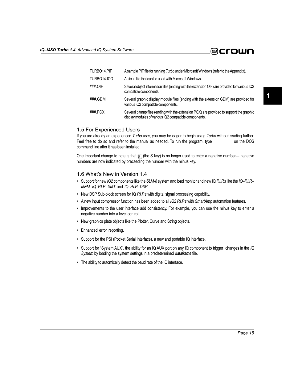 Crown Audio IQ-MSD Turbo Software User Manual | Page 15 / 222