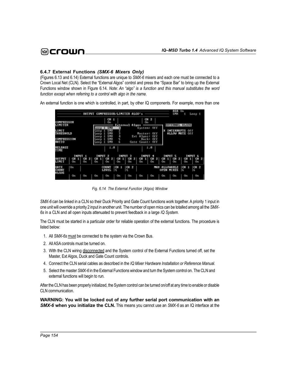 Crown Audio IQ-MSD Turbo Software User Manual | Page 154 / 222