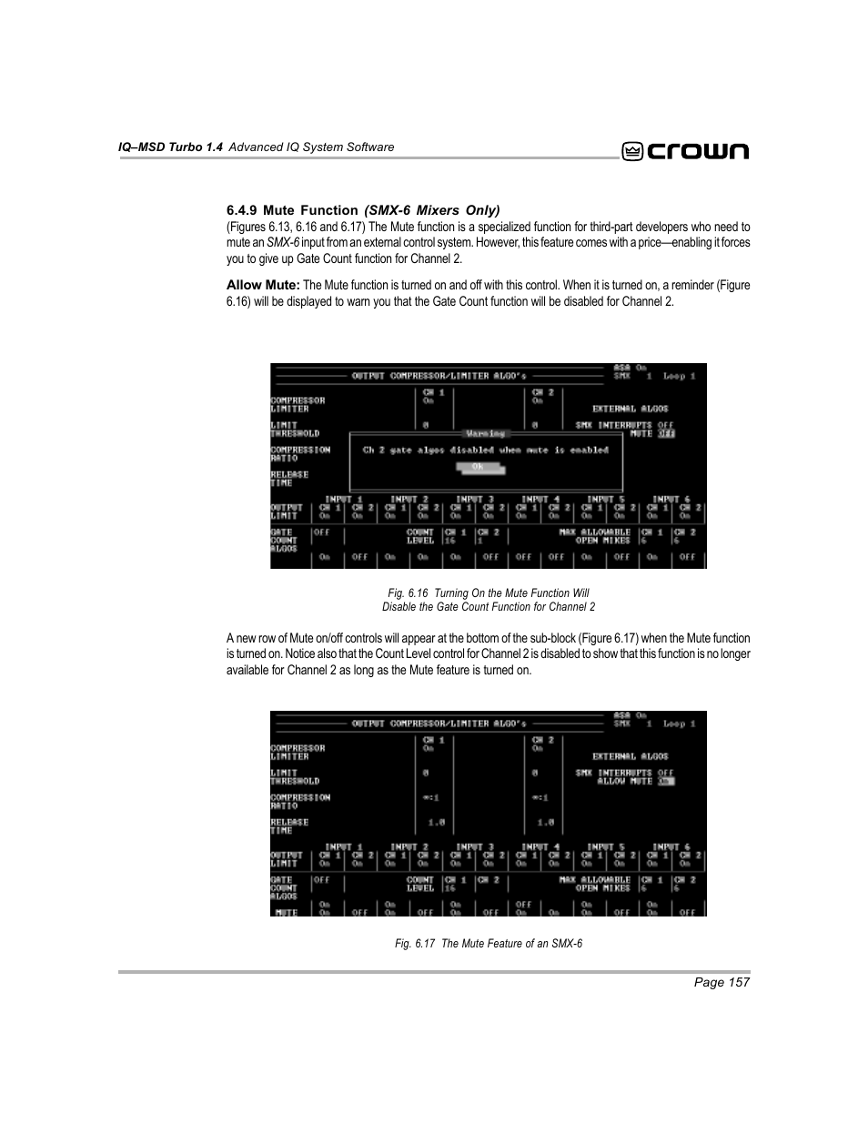 Crown Audio IQ-MSD Turbo Software User Manual | Page 157 / 222