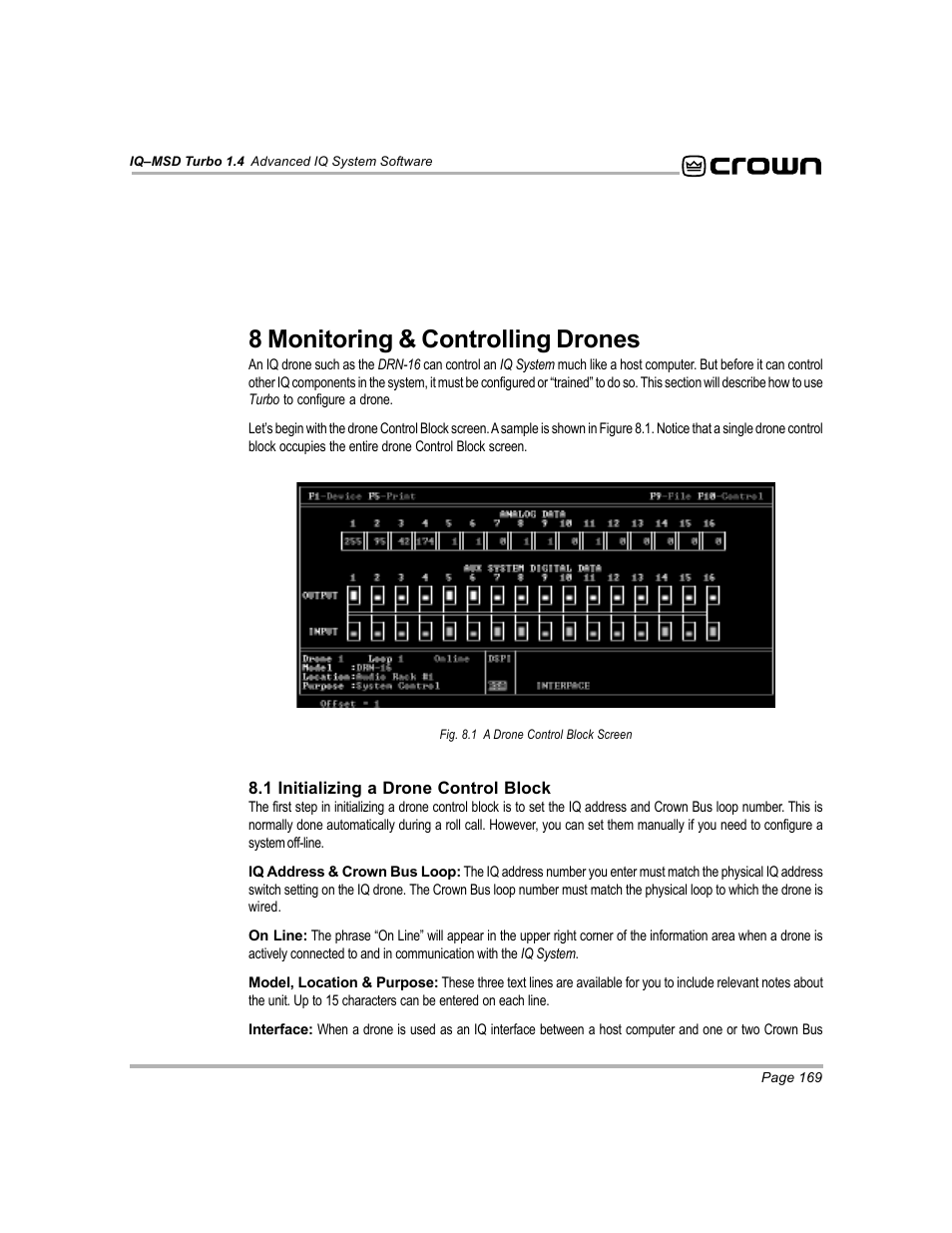 Crown Audio IQ-MSD Turbo Software User Manual | Page 169 / 222