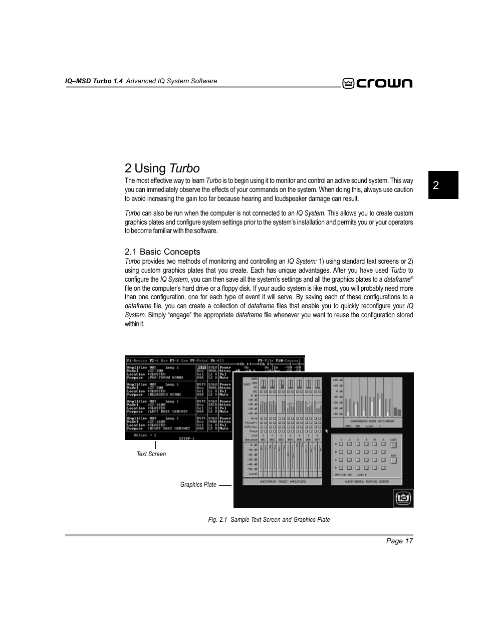 Crown Audio IQ-MSD Turbo Software User Manual | Page 17 / 222