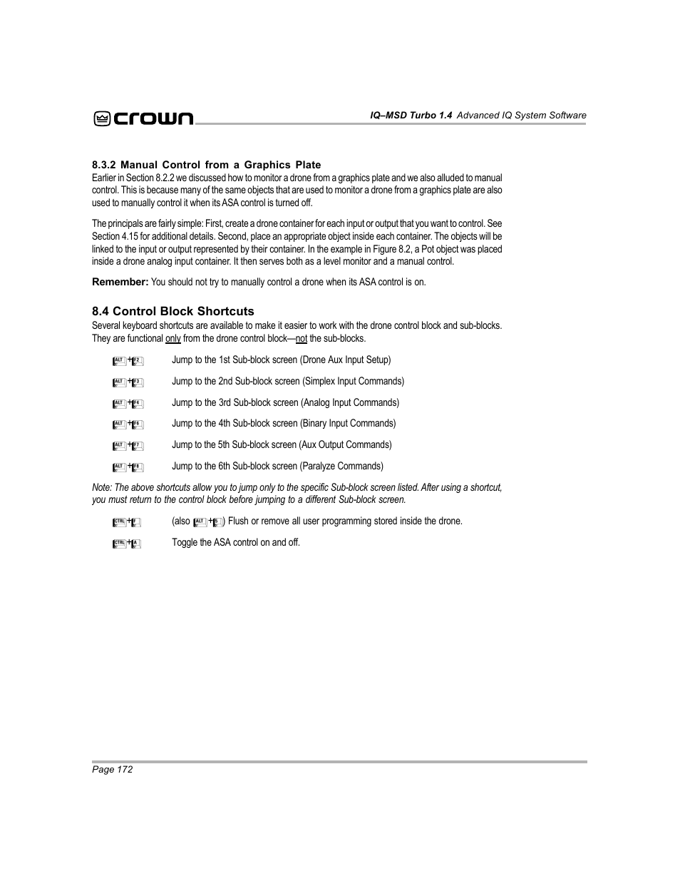 Crown Audio IQ-MSD Turbo Software User Manual | Page 172 / 222