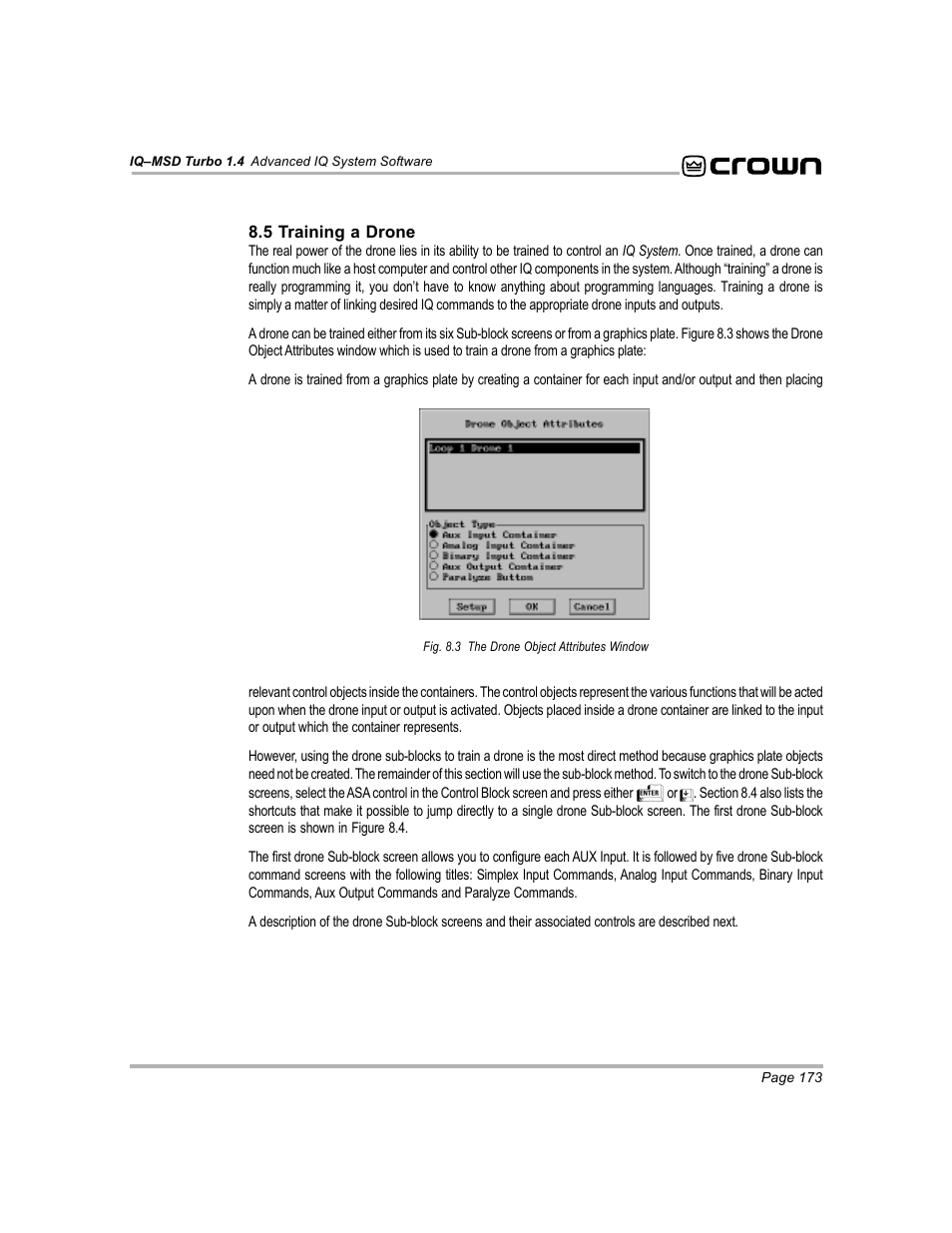 Crown Audio IQ-MSD Turbo Software User Manual | Page 173 / 222