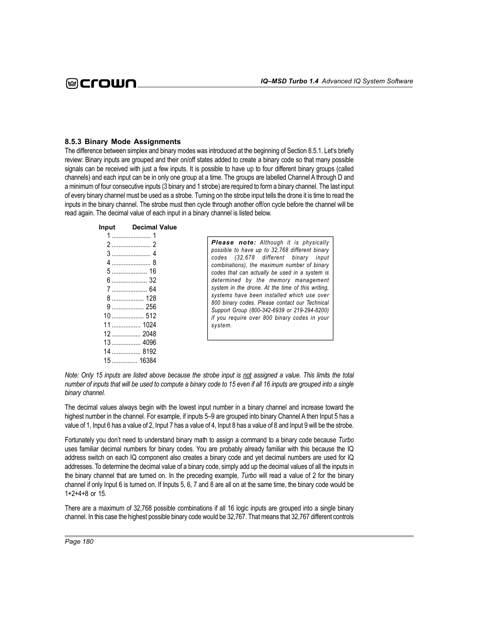 Crown Audio IQ-MSD Turbo Software User Manual | Page 180 / 222