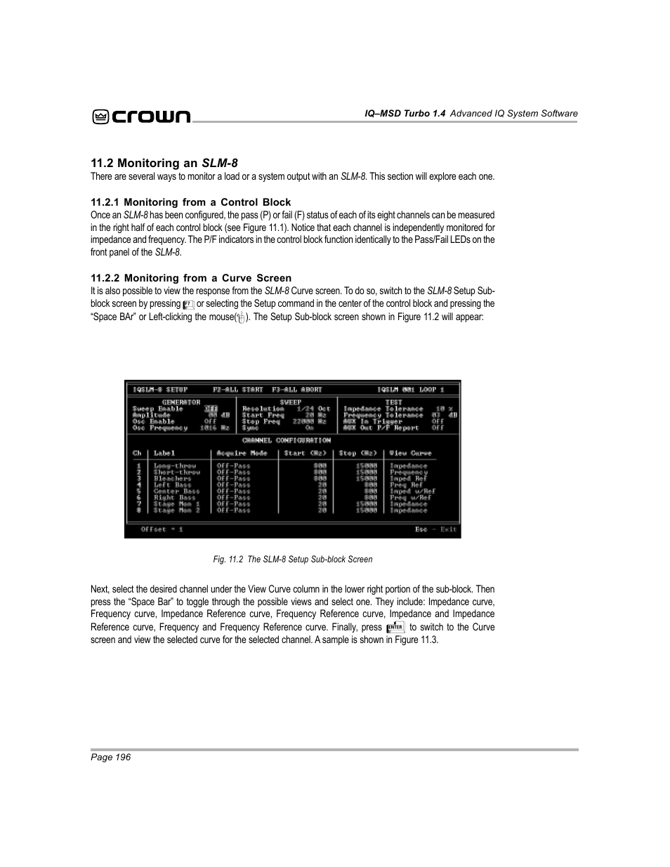 Crown Audio IQ-MSD Turbo Software User Manual | Page 196 / 222