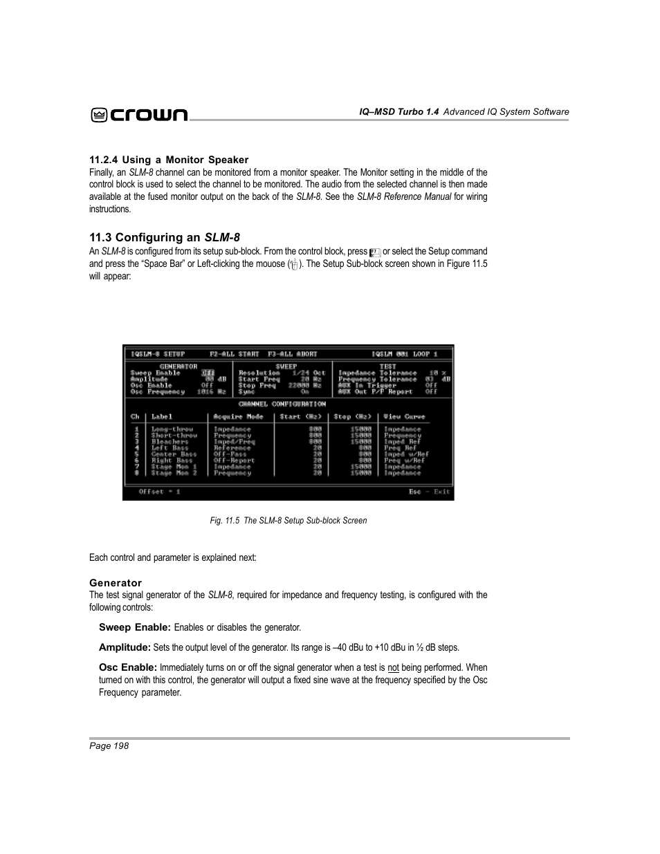 Crown Audio IQ-MSD Turbo Software User Manual | Page 198 / 222