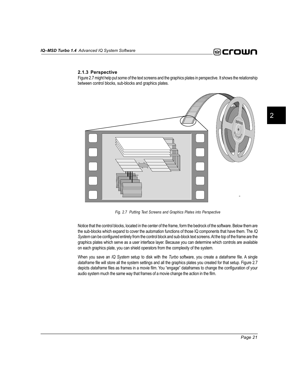 Dataframe file, Page 21, Iq–msd turbo 1.4 advanced iq system software | Crown Audio IQ-MSD Turbo Software User Manual | Page 21 / 222