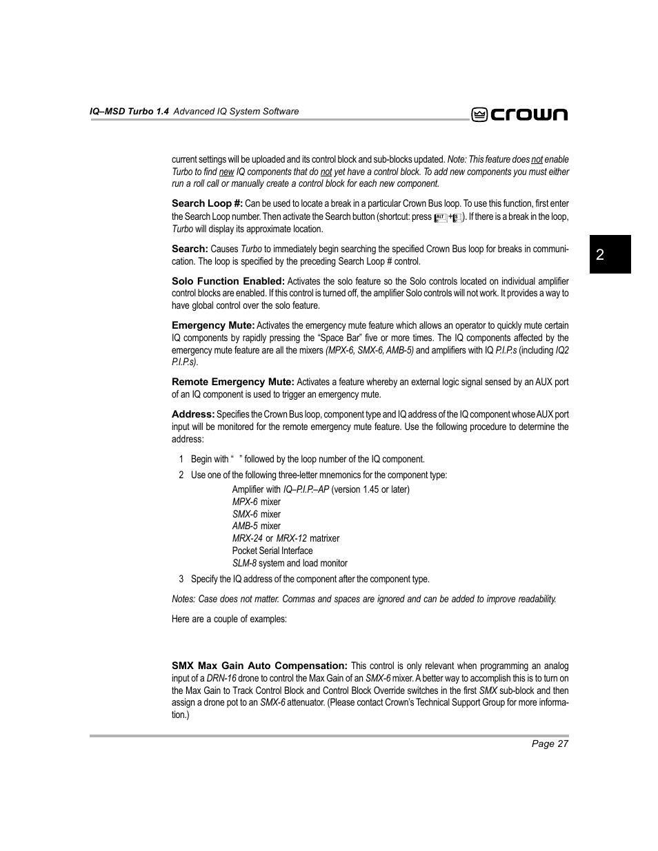 Crown Audio IQ-MSD Turbo Software User Manual | Page 27 / 222