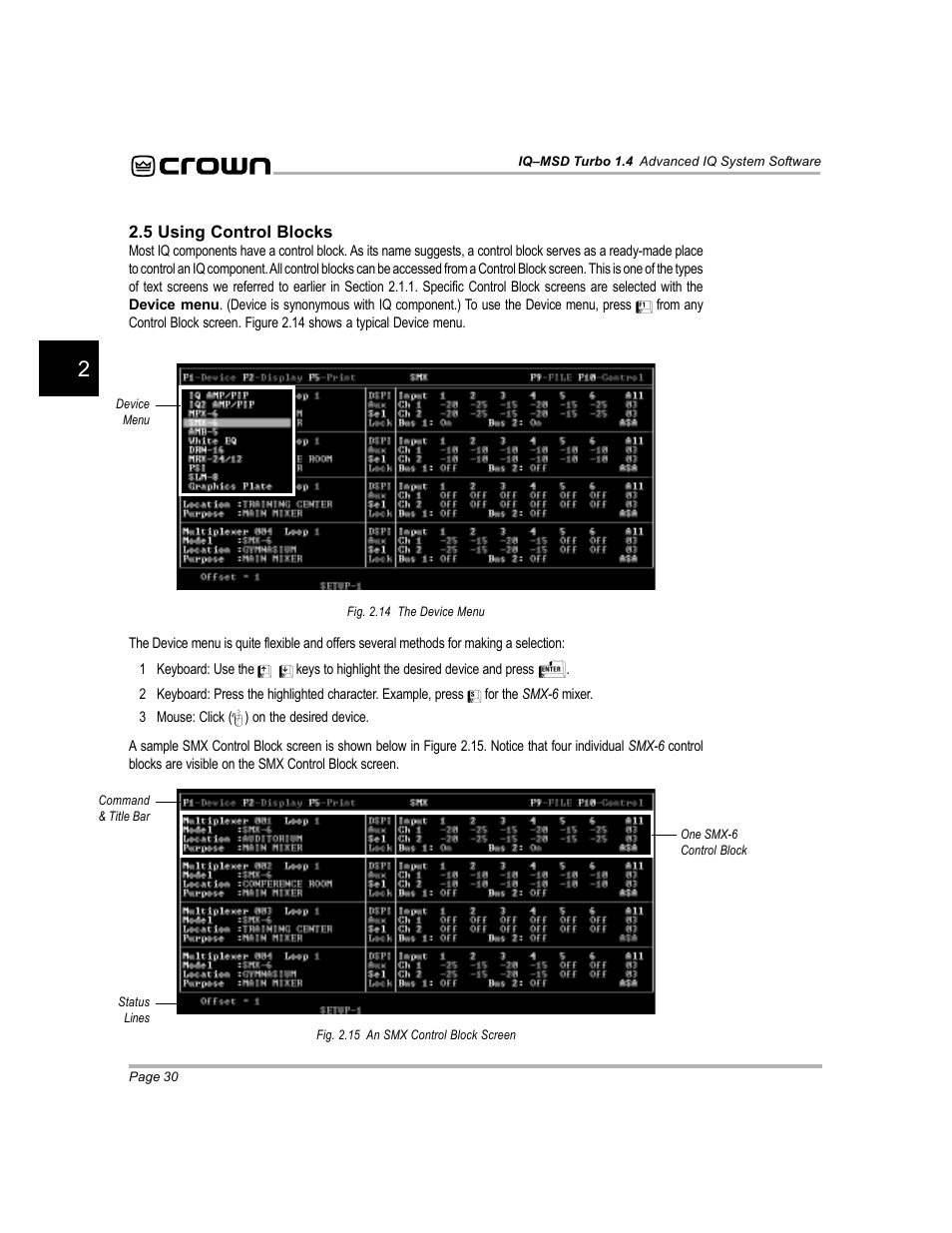 Crown Audio IQ-MSD Turbo Software User Manual | Page 30 / 222