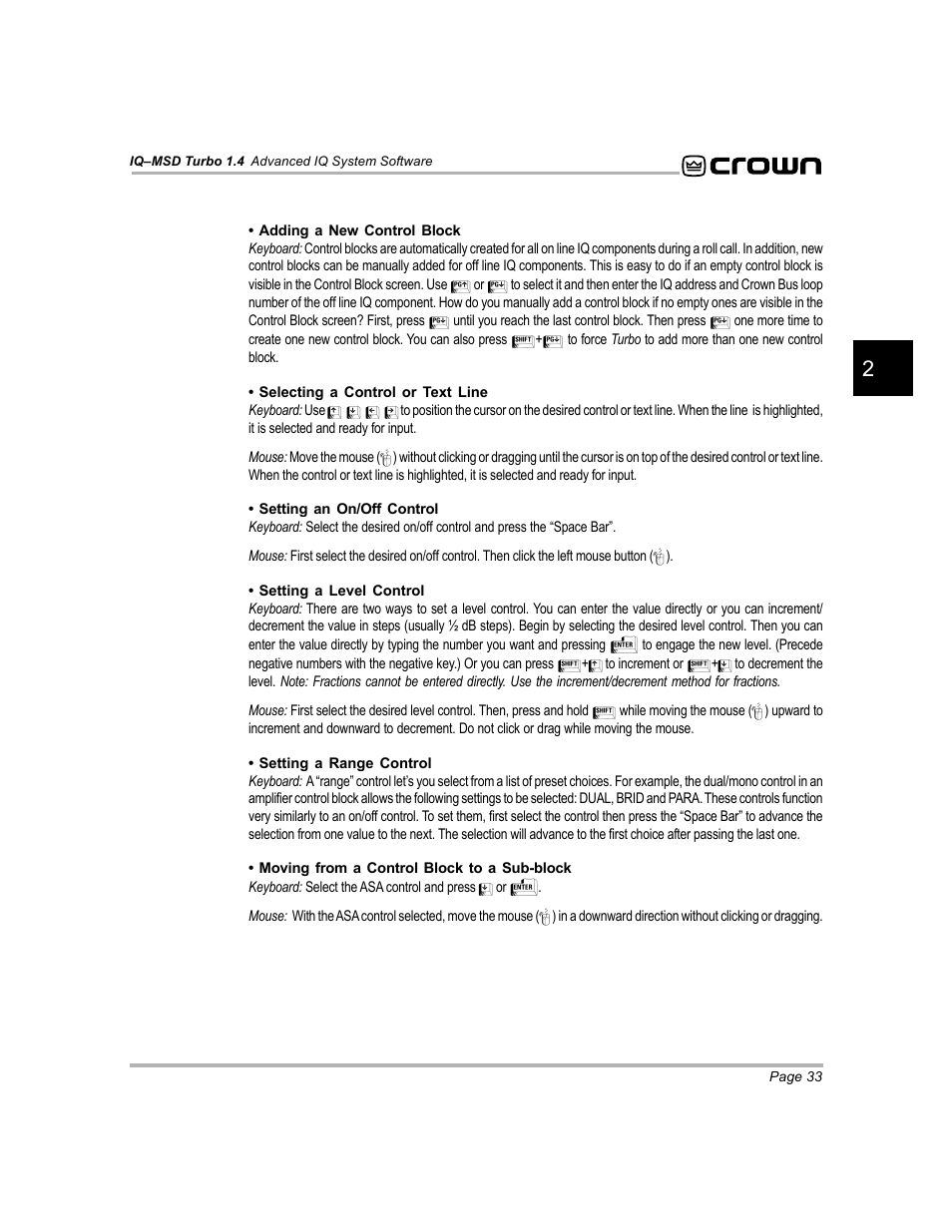 Crown Audio IQ-MSD Turbo Software User Manual | Page 33 / 222