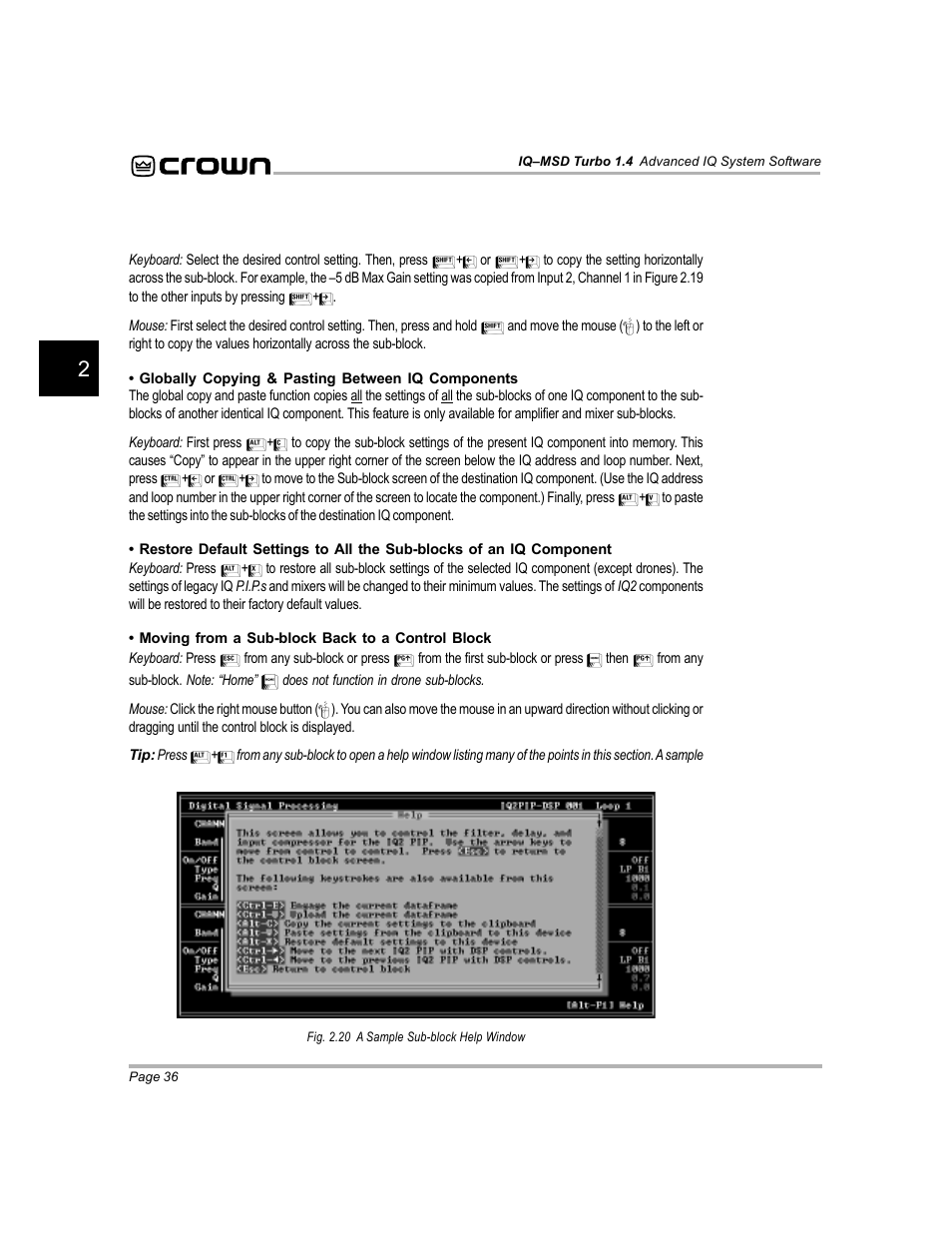 Crown Audio IQ-MSD Turbo Software User Manual | Page 36 / 222