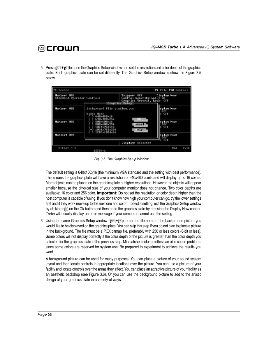 Crown Audio IQ-MSD Turbo Software User Manual | Page 50 / 222