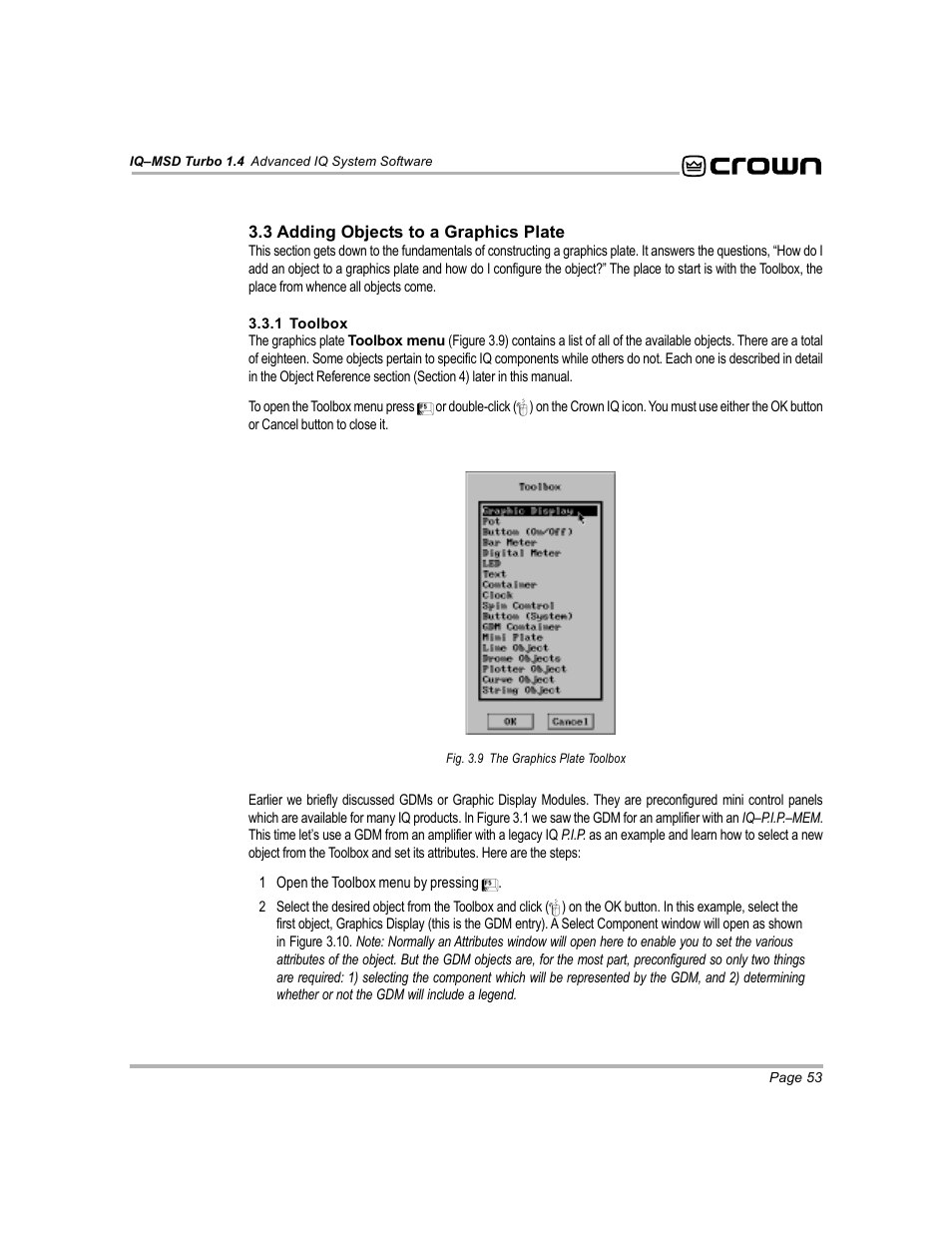 Crown Audio IQ-MSD Turbo Software User Manual | Page 53 / 222