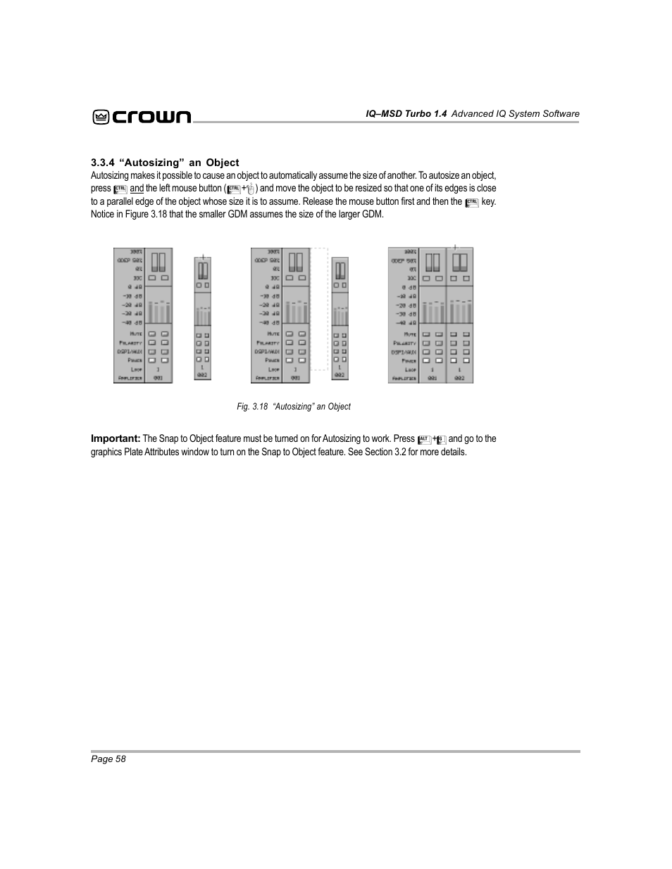 Crown Audio IQ-MSD Turbo Software User Manual | Page 58 / 222