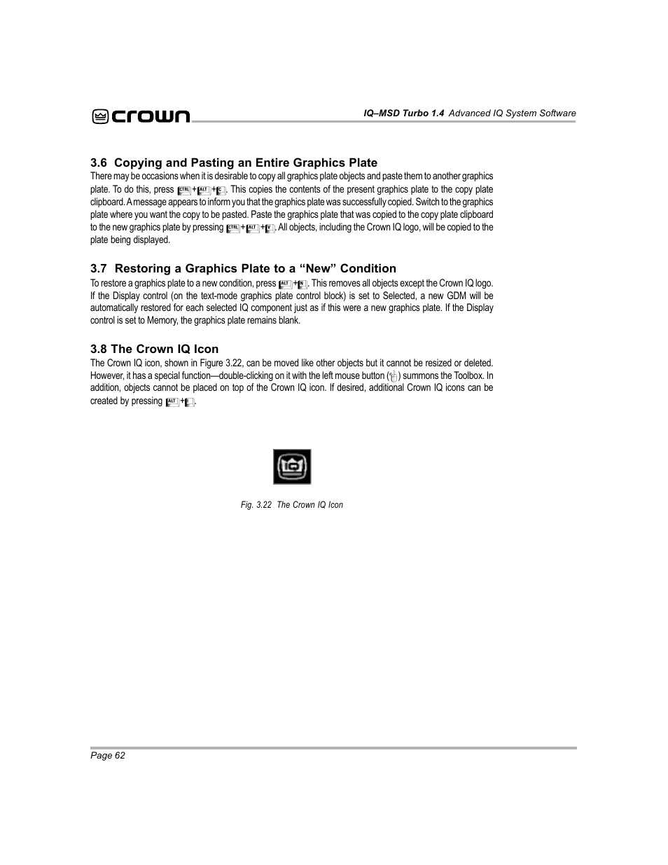 Crown Audio IQ-MSD Turbo Software User Manual | Page 62 / 222