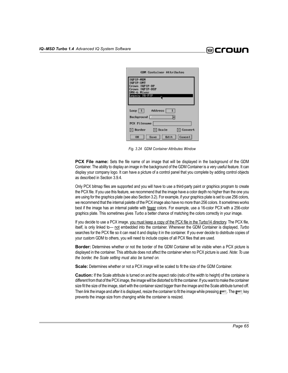 Crown Audio IQ-MSD Turbo Software User Manual | Page 65 / 222