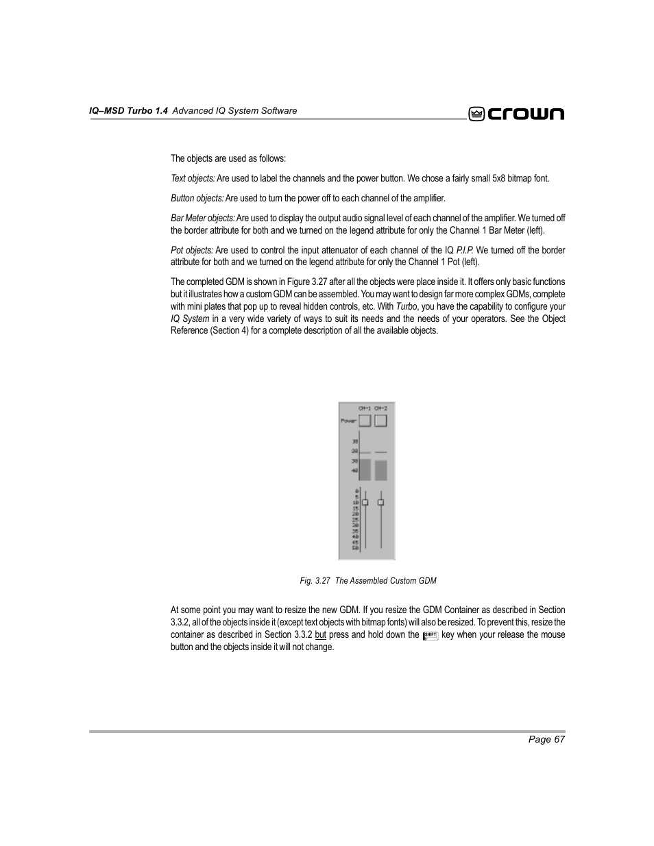 Crown Audio IQ-MSD Turbo Software User Manual | Page 67 / 222