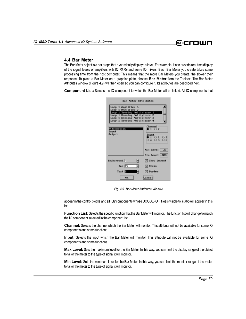 Crown Audio IQ-MSD Turbo Software User Manual | Page 79 / 222