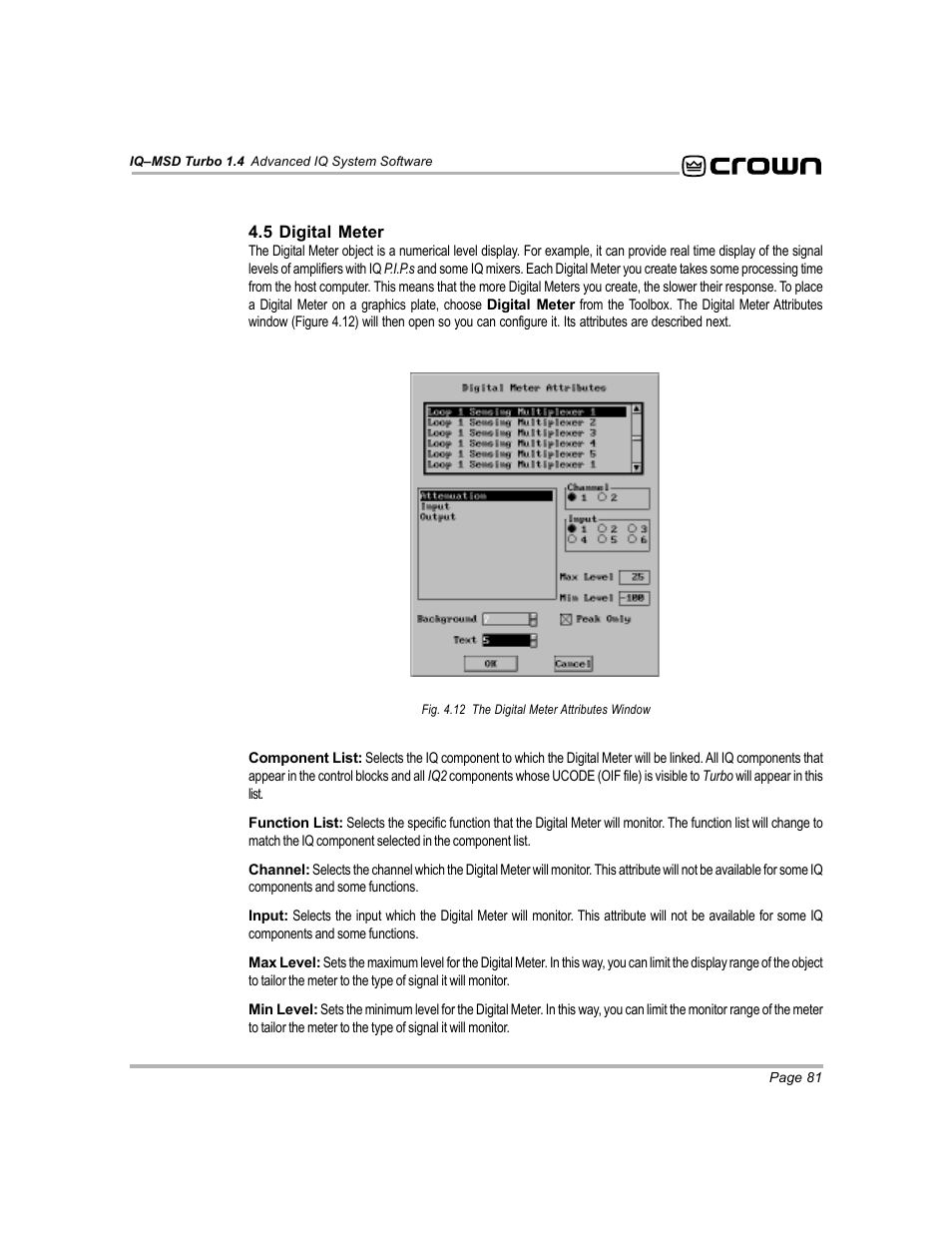 Crown Audio IQ-MSD Turbo Software User Manual | Page 81 / 222