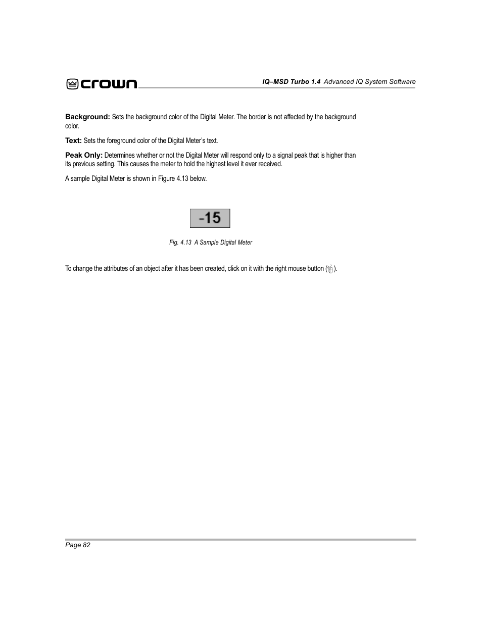 Crown Audio IQ-MSD Turbo Software User Manual | Page 82 / 222