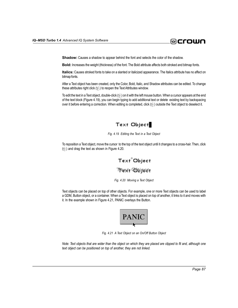 Crown Audio IQ-MSD Turbo Software User Manual | Page 87 / 222