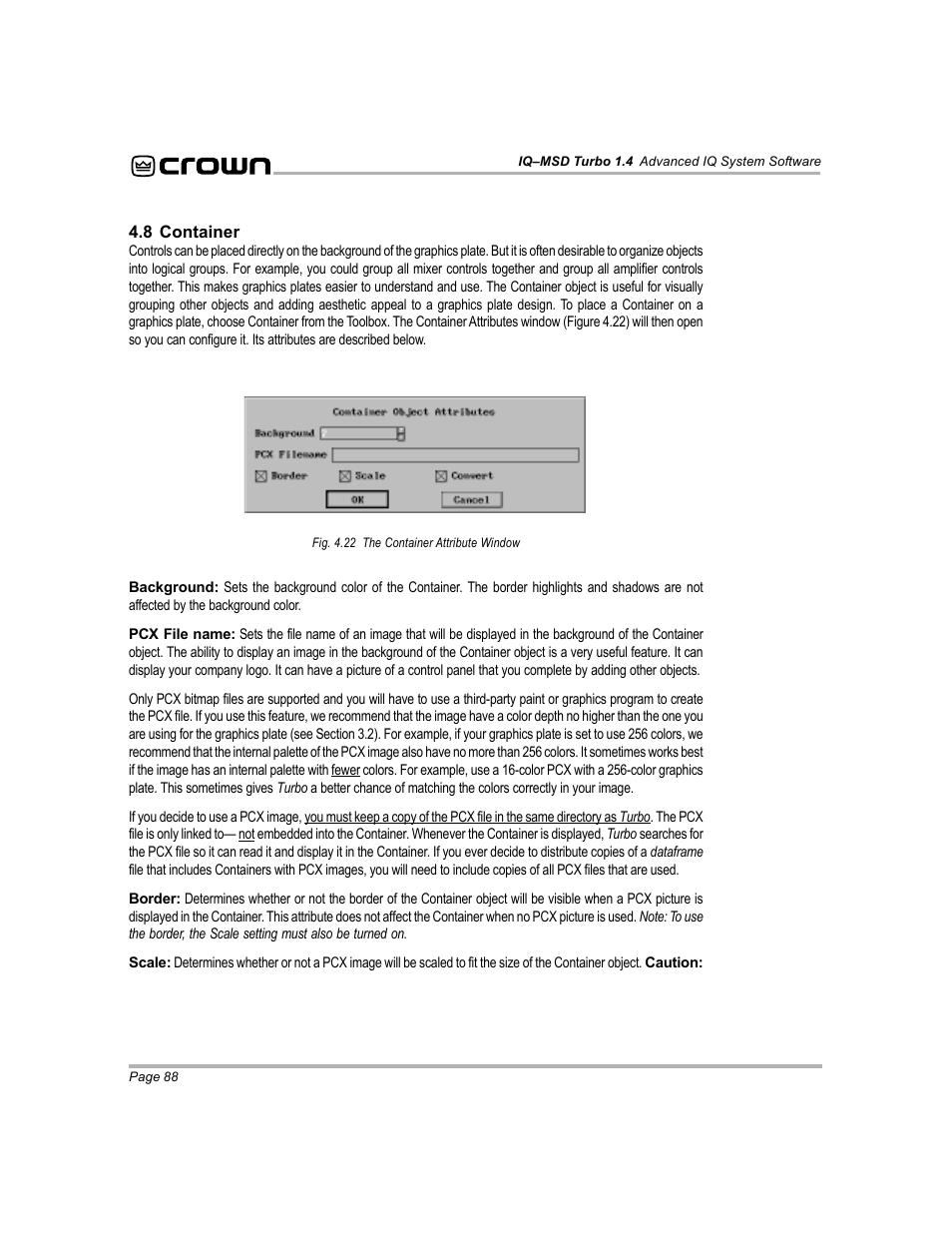 Crown Audio IQ-MSD Turbo Software User Manual | Page 88 / 222