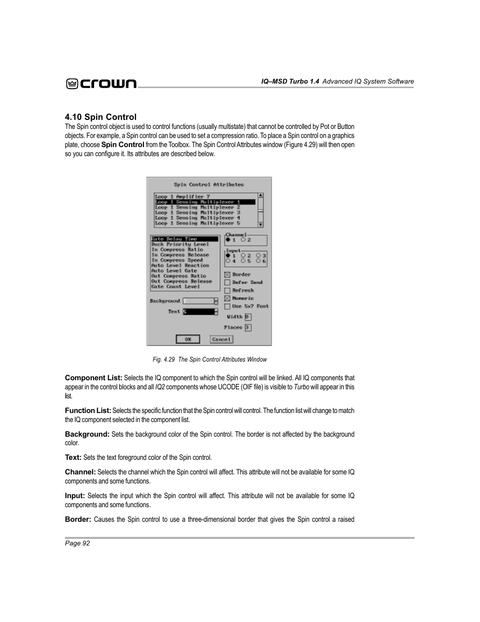 Crown Audio IQ-MSD Turbo Software User Manual | Page 92 / 222