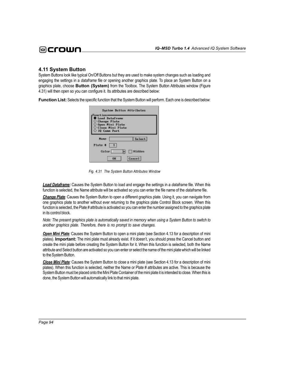 Crown Audio IQ-MSD Turbo Software User Manual | Page 94 / 222