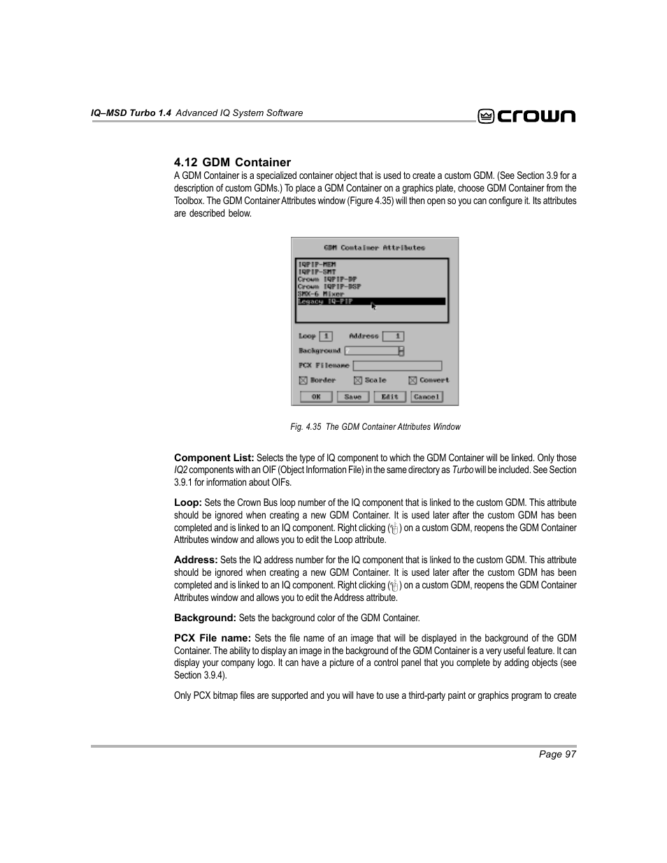 Crown Audio IQ-MSD Turbo Software User Manual | Page 97 / 222