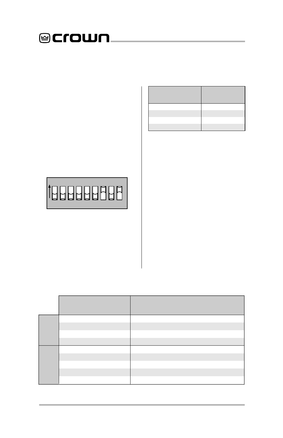3 installation, It should first be, 1 p.i.p. configuration | P.i.p, P.i.p.–edcb page 6, Before installing the, Mod- ule, Configured, Function, Dip switch (s1 or s2) | Crown Audio P.I.P.-EDCb User Manual | Page 6 / 12