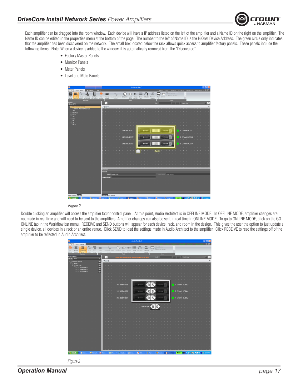 Crown Audio DCi Series – Network Input Models User Manual | Page 17 / 66