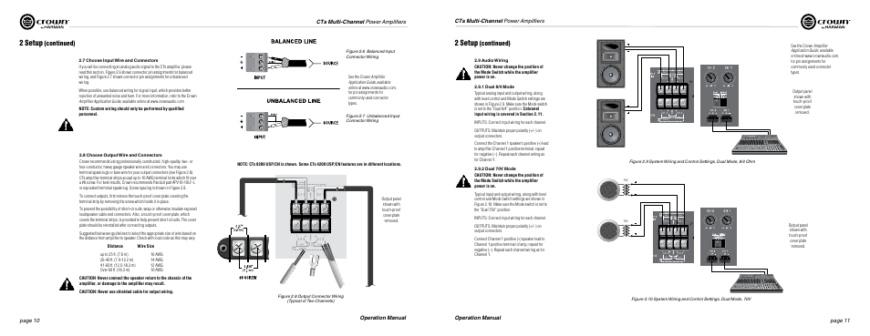 2 setup, Continued) | Crown Audio CTs Series (Multi-Channel USP_CN) User Manual | Page 6 / 23