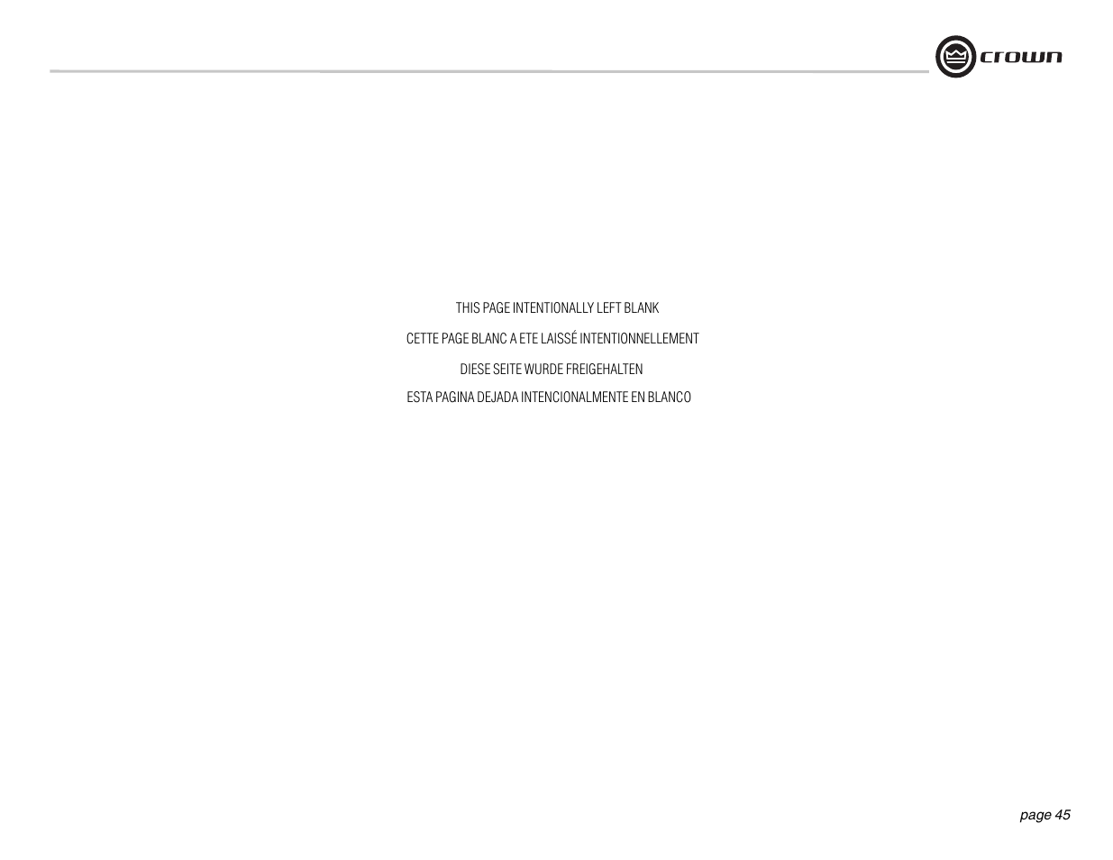 Crown Audio DSi Series User Manual | Page 45 / 49