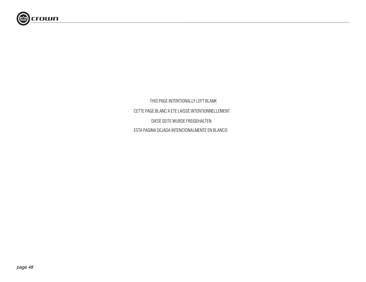 Crown Audio DSi Series User Manual | Page 48 / 49